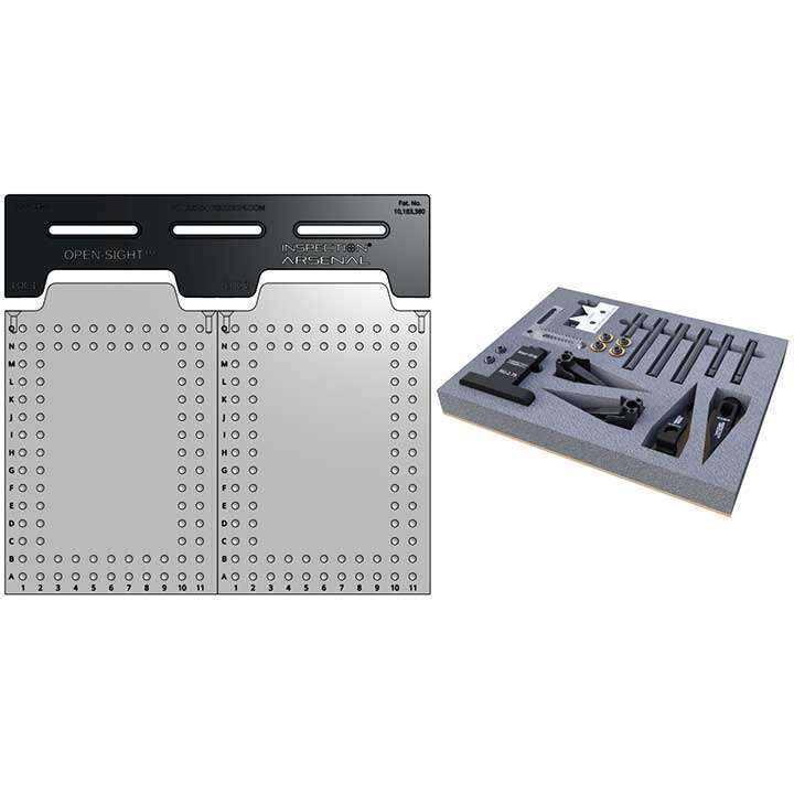 Vision Fixture System - 12" Dock, (2) 6 x 8" plates with VIS-KIT-02